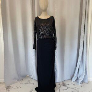 Black Cold Shoulder Gown